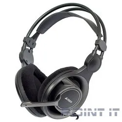 A4Tech HS-100, черные/серый {Гарнитура, мониторные, 20 - 20000Гц, длина шнура 2м}