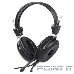 A4Tech HS-30, Black {Гарнитура, накладные, 20-20000Гц,32 Ом, 102дБ, микр фиксирован,  кабель 2м, 2 x mini jack 3.5 mm}
