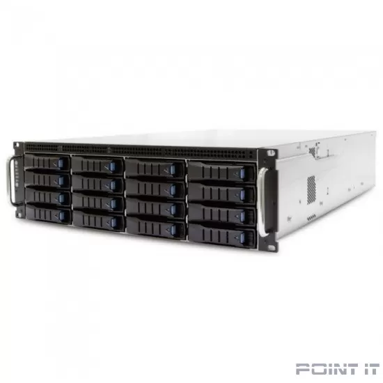 XE1-3ET00-01 RSC-3ET, 3U, 16xSATA/SAS HS 3,5/2,5" universal bay + 2x2,5" 15mm rear HS bay + 4x2,5" 7mm internal bay, up to 12"(W) x 13"(D) E-ATX, 1x12G 16-port EOB BP with 3xSFF-8643, 3x 80x38mm fan