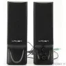 CROWN CMS-602 (USB, 6W; управление громкостью, разъём для наушников, кнопка включения, Длина кабеля между колонками 1м;Длина аудио-кабеля и питания 2м.)