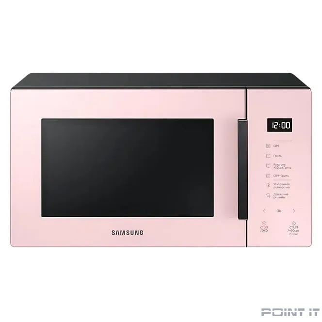 Samsung MG23T5018AP/BW Микроволновая печь, 23л, 800Вт, розовый