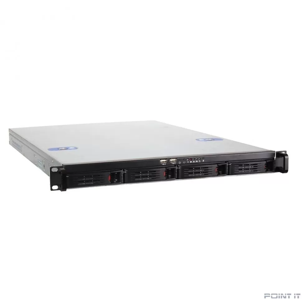 Exegate EX265517RUS Серверный корпус Exegate Pro 1U660-HS04 <RM 19", высота 1U, глубина 660, БП 300DS, 4xHotSwap, USB>