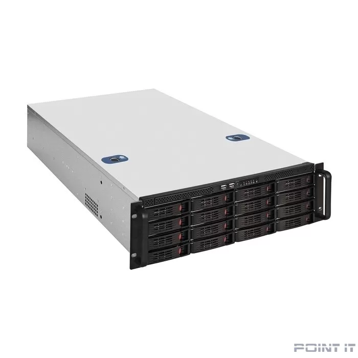 Exegate EX296383RUS Серверный корпус ExeGate Pro 3U660-HS16 <RM 19", высота 3U, глубина 660, БП 2U-1080ADS,16xHotSwap, USB>