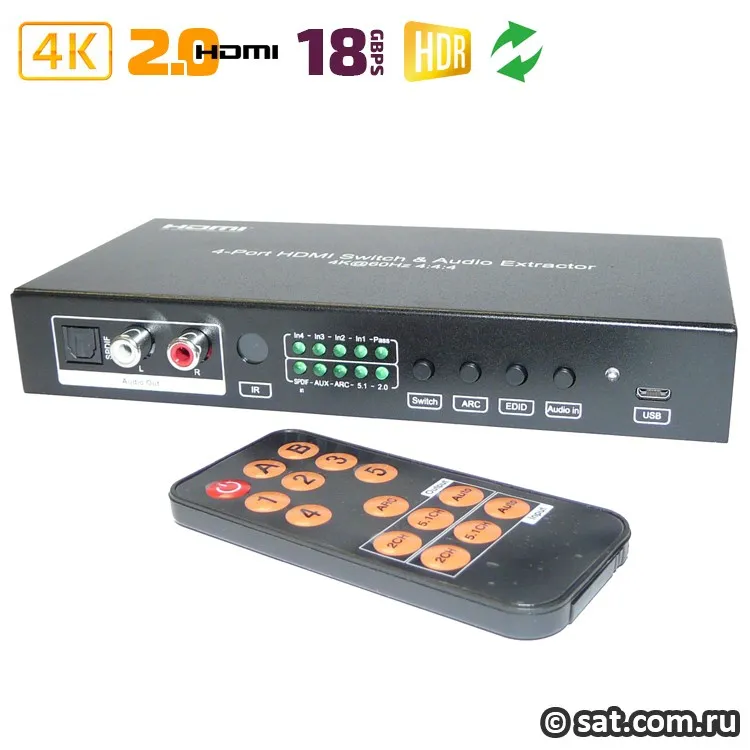 HDMI 2.0 переключатель 4x1 / Dr.HD SW 416 SLA