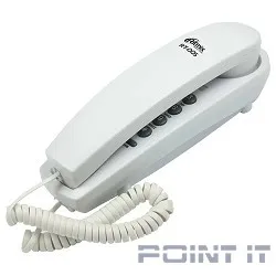 RITMIX RT-005 white {проводной телефон, повторный набор номера, настенная установка, кнопка выключения микрофона, регулятор громкости звонка}