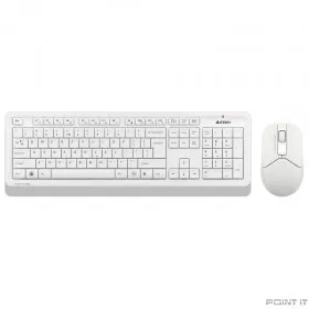 Клавиатура + мышь A4Tech Fstyler FG1012 клав:белый мышь:белый USB беспроводная Multimedia [1599042]