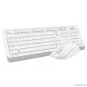 Клавиатура + мышь A4Tech Fstyler FG1012 клав:белый мышь:белый USB беспроводная Multimedia [1599042]