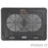 BURO Подставка для ноутбука 15.6"355x255x30mm 2xUSB 2x 140mmFAN 657г металлическая сетка/пластик черный (BU-LCP156-B214H)