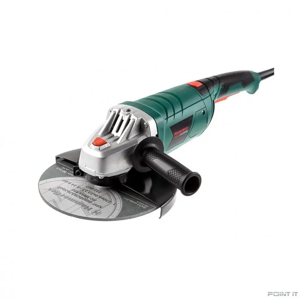Hammer Flex USM2400D Угловая шлифовальная машина [501525] { 2400Вт 6500об/мин 230мм, плавный пуск }