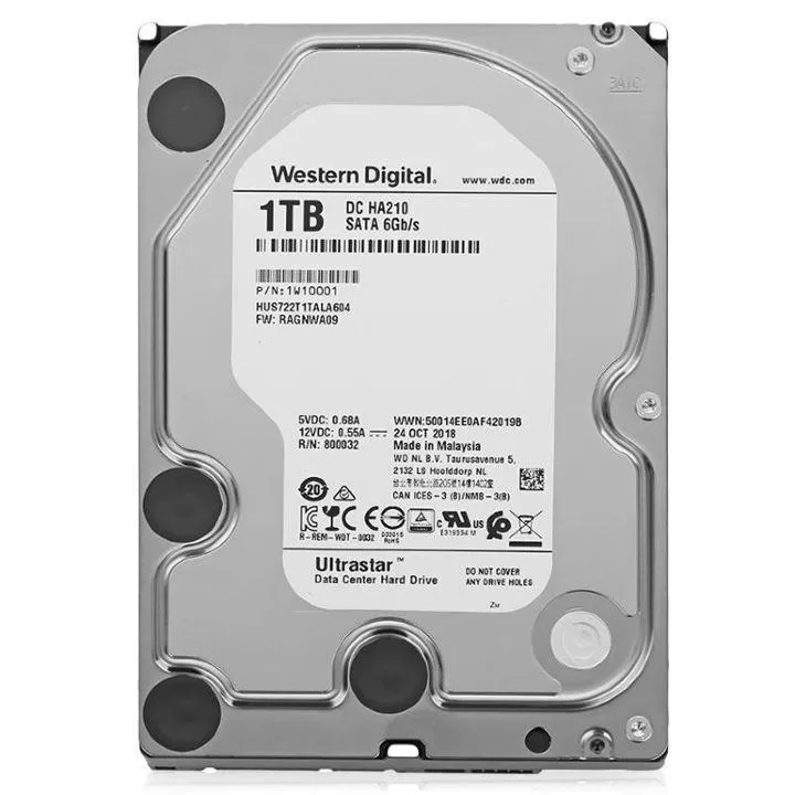 Жесткий диск SATA 1TB 7200RPM 6GB/S 128MB DC HA210 HUS722T1TALA604_1W10001 WD