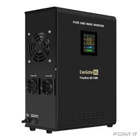 Exegate EX295998RUS ИБП (инвертор, синус, для котла) настенный ExeGate FineSine SX-1500.LCD.AVR.2SH &lt;1500VA/1050W, чистая синусоида, цветной LCD-дисплей, AVR, 2*Schuko, линейно-интерактивный, внешняя 
