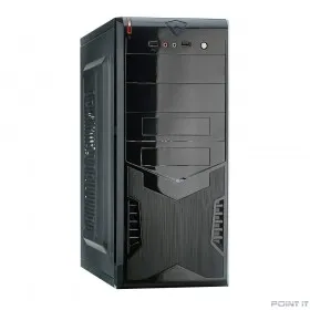 Exegate EX280388RUS Корпус Miditower Exegate CP-604 Black, ATX, &lt;CP450W, 80mm&gt;, 2*USB, Audio