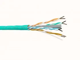 Кабель U/UTP4 cat.6 NETKO /4 пары 23 AWG BC / 305м /  с крестовиной / нг(А)-LSLTx, зеленый; одножильный &quot;СКС&quot;, FLUKE TEST