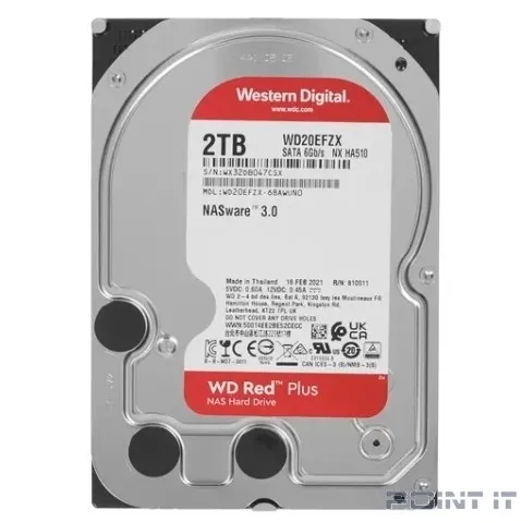 Жесткий диск WESTERN DIGITAL 2Тб 256 Мб 7200 об/мин 3,5" WD20EFZX