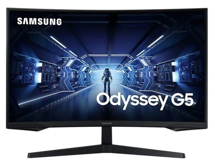 ЖК монитор SAMSUNG Odyssey G5 C32G55TQBI/32"/VA/2560x1440 16:9/144Hz/300/2500:1/1 мс/да/черный/8 кг LC32G55TQBIXCI