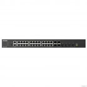 D-Link DXS-3410-32SY/A1A Управляемый L3 стекируемый коммутатор с 28 портами 10GBase-X SFP+ и 4 портами 25GBase-X SFP28