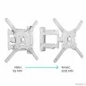 ONKRON M4 белый Для телевизоров диагональю 32"-55" Максимальная нагрузка: 35 кг VESA: 100x100, 200x100, 200x200, 200x300, 200x400, 300x200, 300x300, 300x400, 400x200, 400x300, 400x400 мм