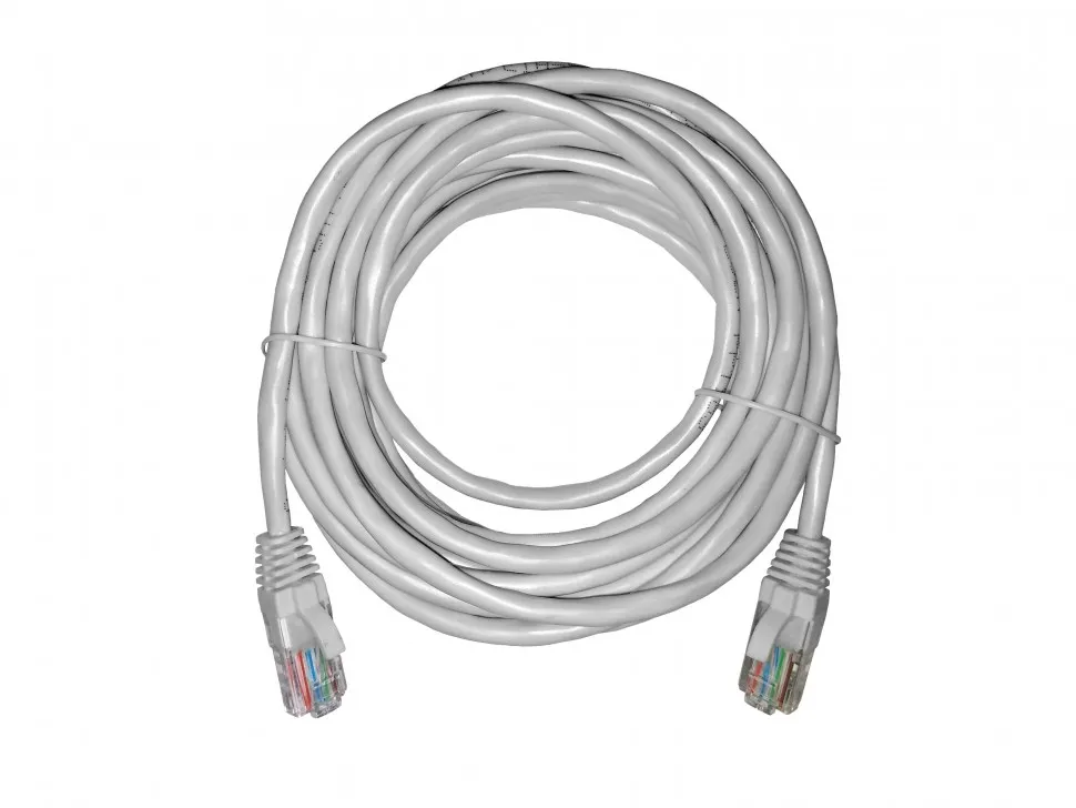 Патч-корд UTP4 cat 5е, 5,0м, BC, LSZH, серый, литой коннектор NETKO Optima