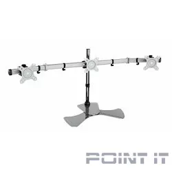 Cactus CS-VM-MP330S-AL серебристый Кронштейн для 3-х мониторов 15"-24" макс.8кг настольный наклон