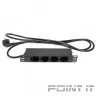 5bites PDU410A-10 Блок розеток 4S / AL / 1U / 10" / 2M*3G*1.5MM2 / VDE