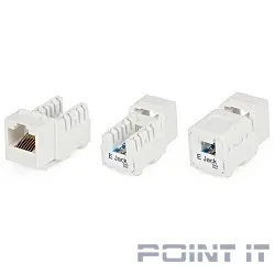 Hyperline KJNE-8P8C-C5e-90-WH Вставка Keystone Jack RJ-45(8P8C), категория 5e, 110 IDC, заделка с помощью NE-TOOL, белая