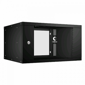  					Cabeus WSC-05D-6U55/45-BK Шкаф телекоммуникационный настенный 19 6U, серия LIGHT разборный, дверь стекло, цвет черный				 