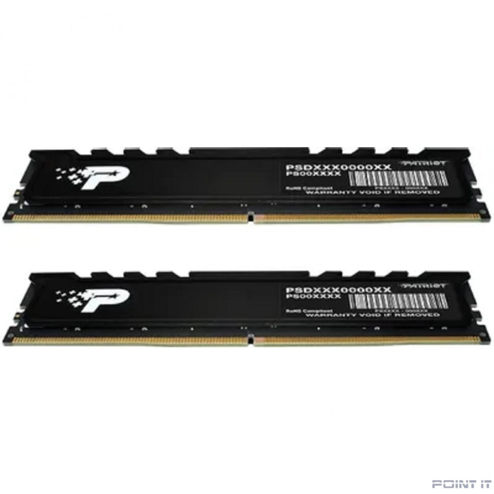 Память DDR5 2x16GB 4800MHz Patriot PSP532G4800KH1 Signature Premium RTL PC5-38400 CL40 DIMM 288-pin 1.1В kit single rank с радиатором Ret
