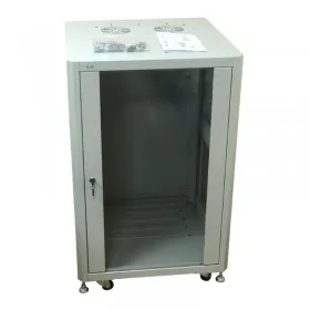 Шкаф напольный 36U серия TA (600х600х1762), передняя дверь стекло, серый, разобранный Netko (упакован в 2 коробки)