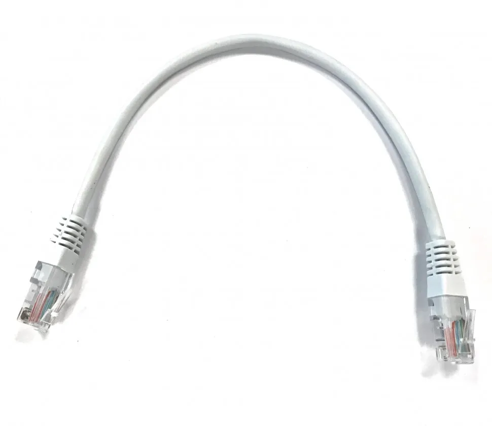 Патч-корд Technolink UTP4 cat 5e, 0,25м, ВС, LSZH, белый, литой коннектор