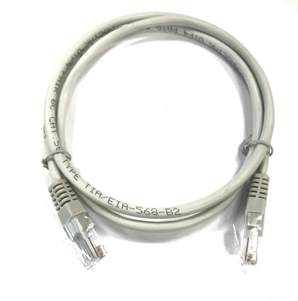 Патч-корд Technolink UTP4 cat 5e, 1,0м, ВС, LSZH, серый, литой коннектор