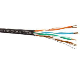 Кабель UTP4 cat.5e, одножильный, 305м, CCA, для наружных работ, черный NETKO Optima Gold