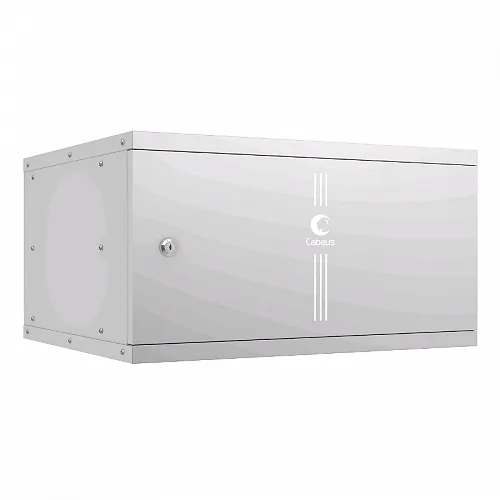 Cabeus WSC-05D-6U55/45m Шкаф телекоммуникационный настенный 19 6U, серия LIGHT разборный, дверь металл, цвет серый