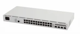 Ethernet-коммутатор MES2324P, 24 порта 10/100/1000 Base-T (PoE/PoE+), 4 порта 10GBase-X (SFP+)/1000Base-X (SFP), L2+, 220V AC