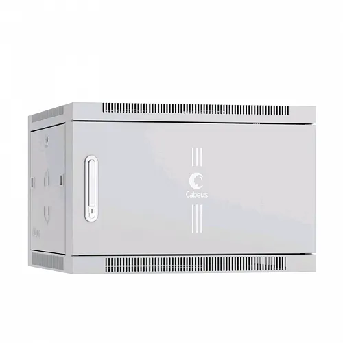 Шкаф телекоммуникационный настенный 19 6U 600x450x368mm (ШхГхВ) дверь металл