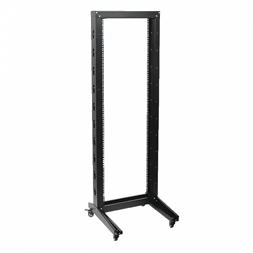 ITK 19 однорамная стойка, 47U, 600x600, на роликах, черная