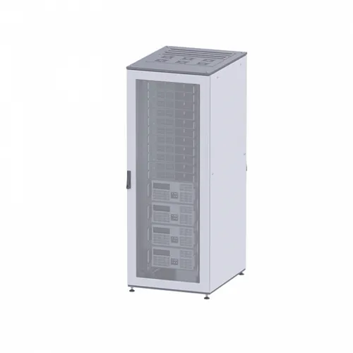 Напольный шкаф 38U 800х1000 двери перфорированная/перфорированная, укомплектован вводом и заглушками RAL7011/7035