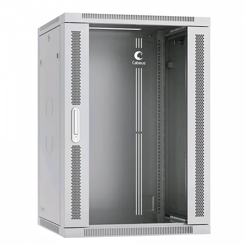 Шкаф телекоммуникационный настенный 19 18U 600x450x901mm (ШхГхВ) дверь стекло