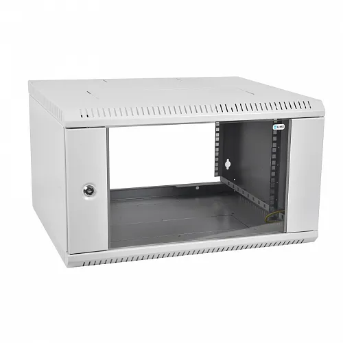 Шкаф телекоммуникационный настенный разборный ЭКОНОМ 12U (600x650) дверь стекло