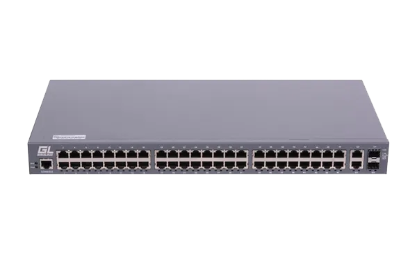Управляемый коммутатор L2 GIGALINK 48 BASE-TX 10/100Mb/s портов, 2 10/100/1000 BASE-TX, 2 SFP 1000Mb/s, 1 Console. 1U 19", 220V