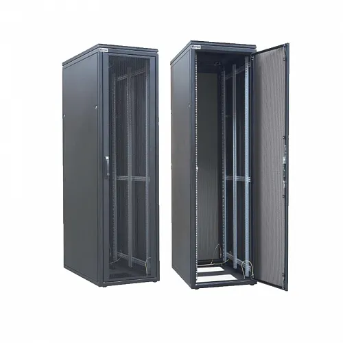 Шкаф серверный/ЦОД/DataBox 42U, 1963x600х1200мм(ВхШхГ), передн. дверь сталь с перф. 80% с ручкой, задняя дверь двустворч. перф. 80%, бок. сплош. панел
