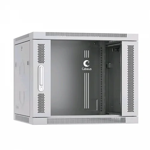 Шкаф телекоммуникационный настенный 19 9U 600x600x501mm (ШхГхВ) дверь стекло