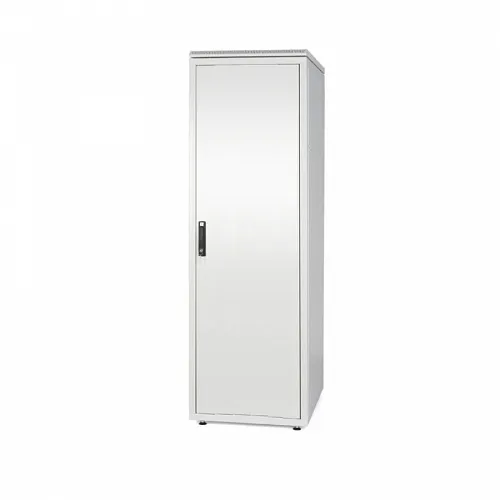 Шкаф напольный 19, SZBD, 32U, 1519x600х800мм (ВхШхГ), передняя стальная дверь, крыша (тип1), ножки (4 шт.), цвет серый (RAL 7035) (разобранный)