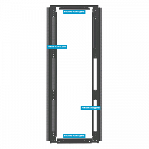 Фальшпанель вертикальная 19 для шкафов Z-SERVER шириной 800мм, 47U, черная (RAL9005) (комлект из 2 шт)