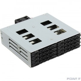 Procase L2-108-SATA3-BK {Корзина L2-108SATA3 8 SATA3/SAS, черный, с замком, hotswap mobie rack module for 2,5&quot; slim HDD(1x5,25) 2xFAN 40x15mm}