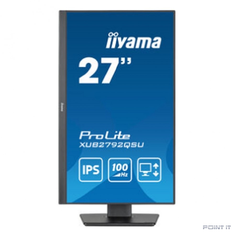 Монитор LCD IIYAMA 27" XUB2792QSU-B6 {IPS 2560x1440 100hz 0.4ms HDMI DisplayPort USB M/M HAS Pivot}