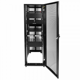 								Шкаф серверный ПРОФ напольный 48U (800x1200) дверь перфор., задние двойные перфор., черный, в сборе							