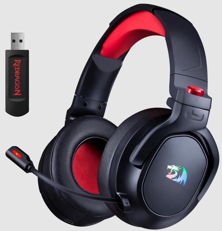 Нaушники WIRELESS 2.4GHZ 7.1 NOMEN RGB 71279 REDRAGON