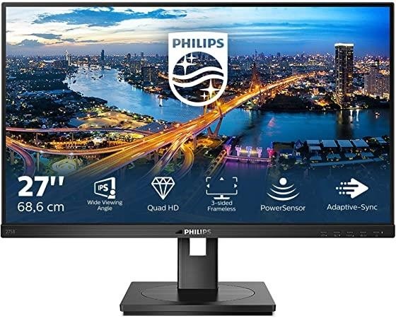 ЖК монитор PHILIPS 275B1 27" Panel IPS 2560x1440 16:9 75Hz Matte 4 мс Колонки Поворотный Вращается Регулируется по высоте Наклон Цвет черный 275B1