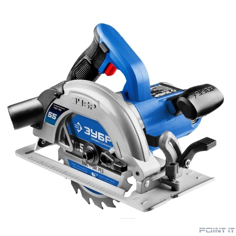 ЗУБР Пила дисковая [ПДП-55] { 90°-52 мм, диск 165 мм, 1300 Вт }