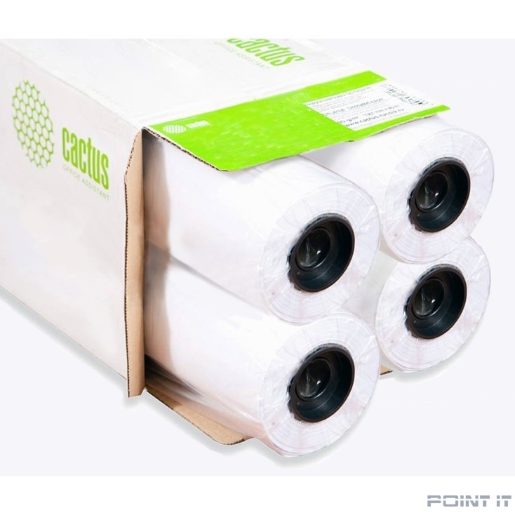 Бумага Cactus CS-LFP90-610457-4 24"(A1) 610мм-45.7м/90г/м2 CIE171% универсальная втулка:50.8мм (2") (упак.:4рул)